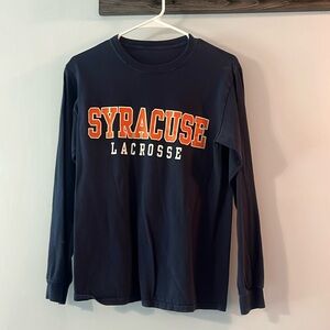 Navy Syracuse lacrosse long sleeve shirt